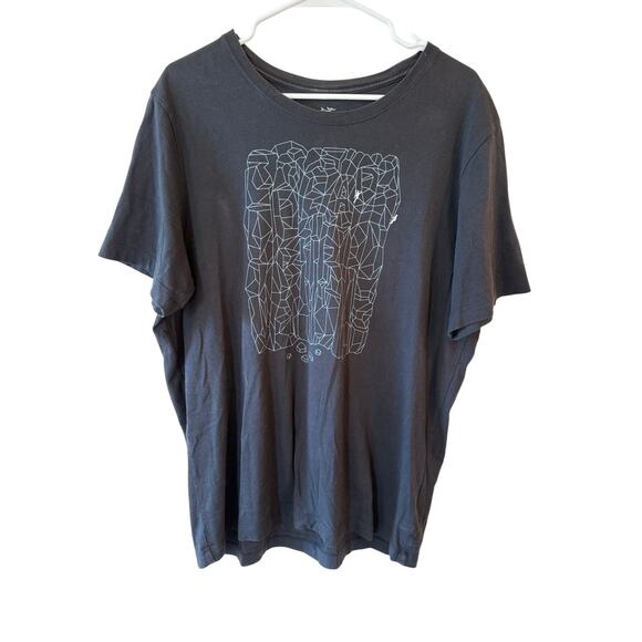 Arc'teryx Short Sleeve Printed Pullover Tee Shirt Cotton Black Men's Size Large - Picture 1 of 9